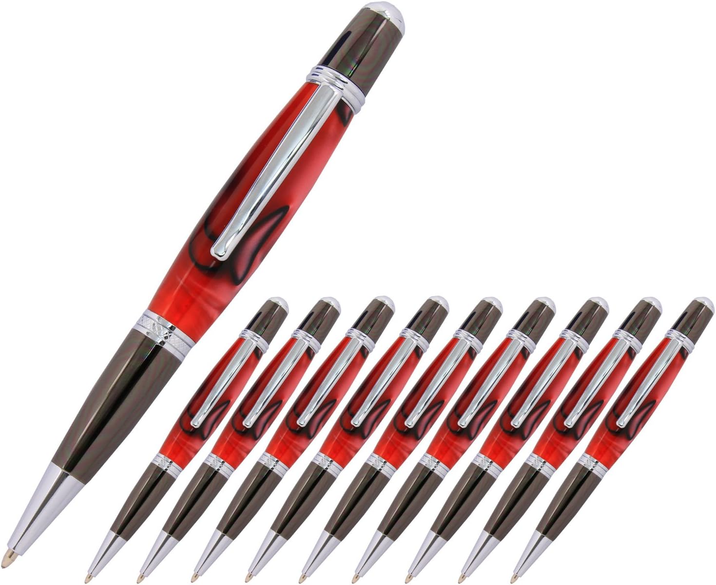 Legacy Woodturning, Viceroy Pen Kit - Chrome and Gun Metal, 10 Pack
