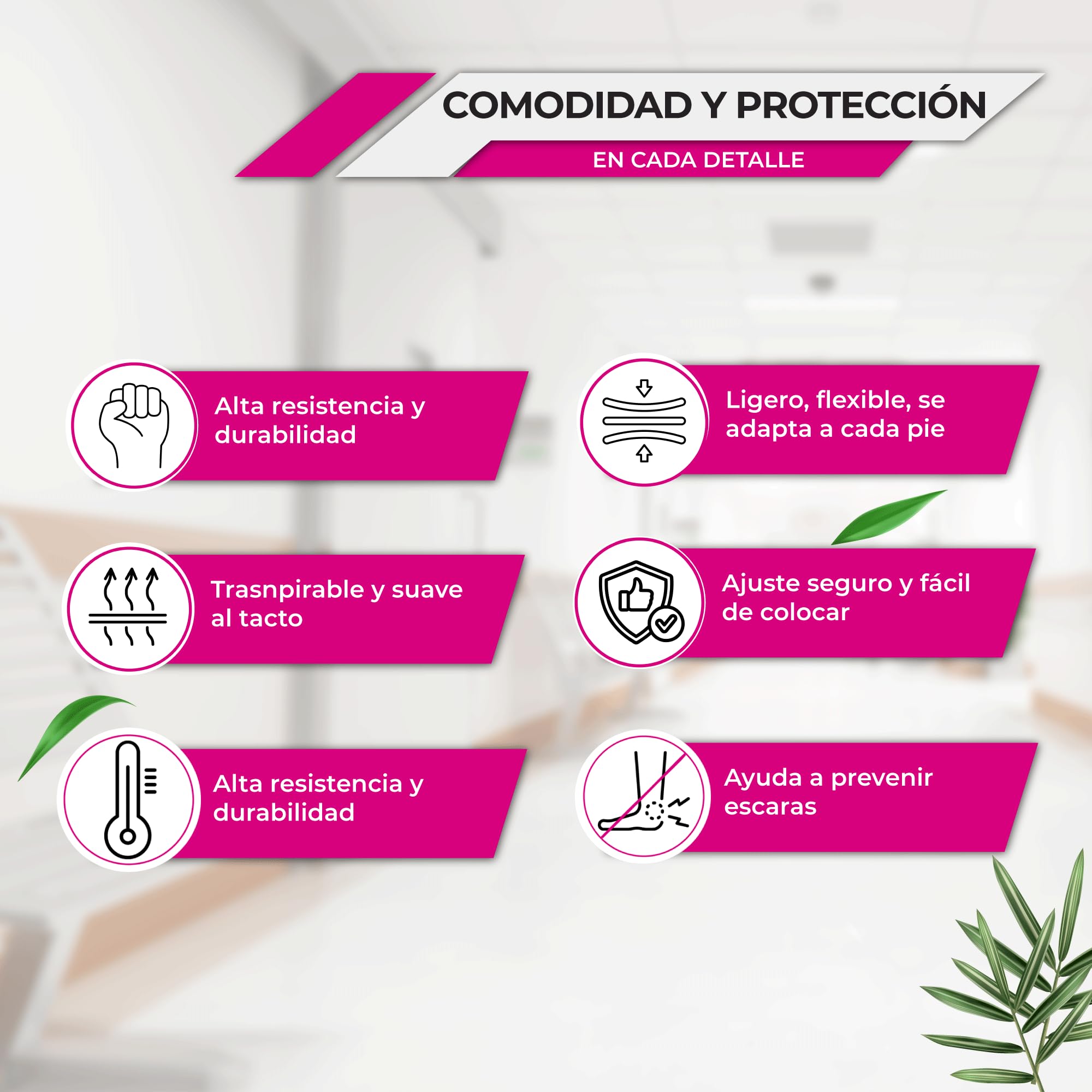 Ubio Par Patucos Antiescaras Saniluxe Verano – Protector Talones para Encamados o Silla, Transpirable Bambú, Antibacteriano, Ayuda a Prevenir Úlceras de Presión, Llagas - Taloneras Antirozaduras Pies