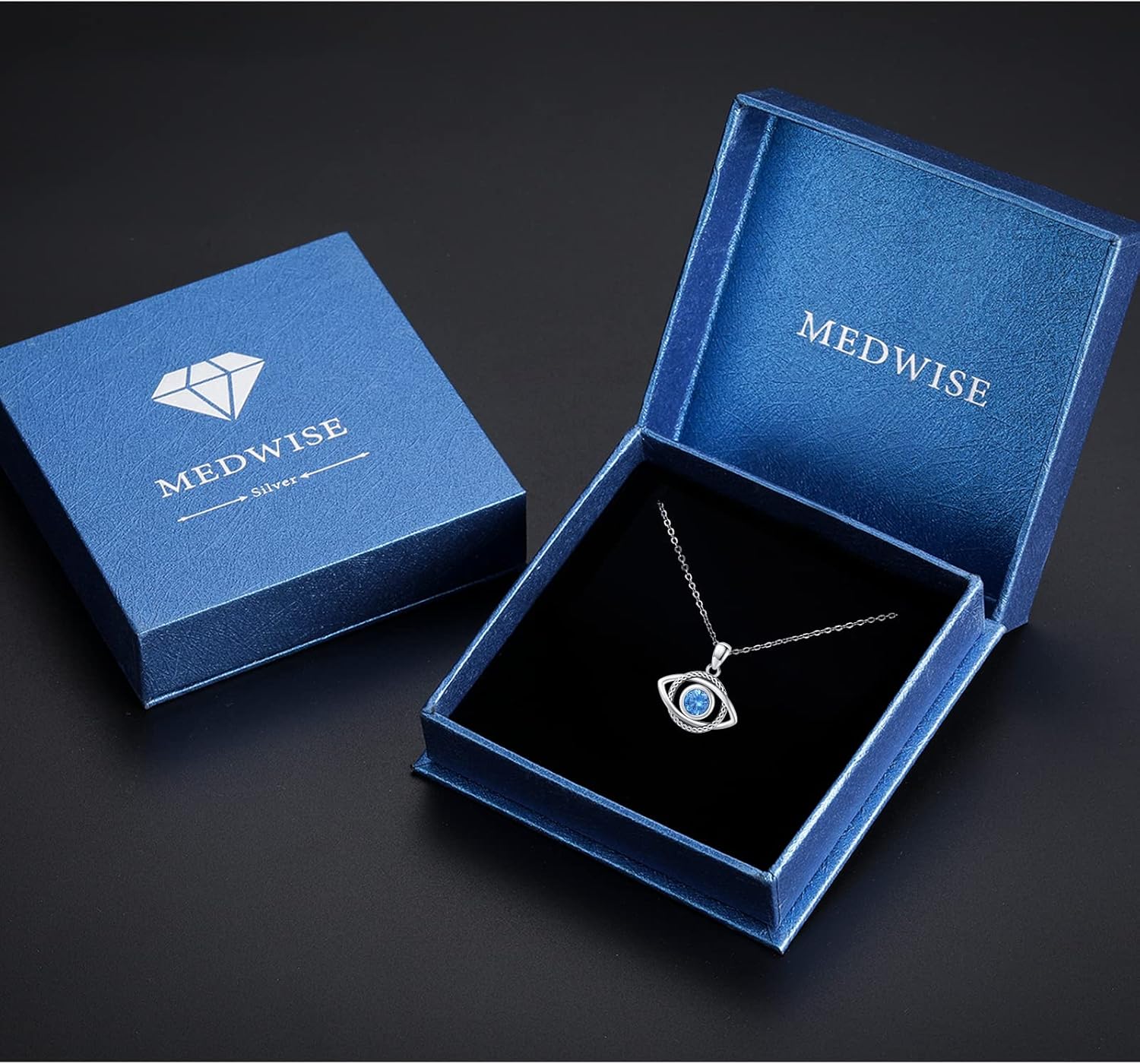 MEDWISE Evil Eye Necklace 925 Sterling Silver Celtic Knot Necklace Eyes Amulet Jewelry Gifts for Women Men Birthday Christmas Valentines Day - Image 6