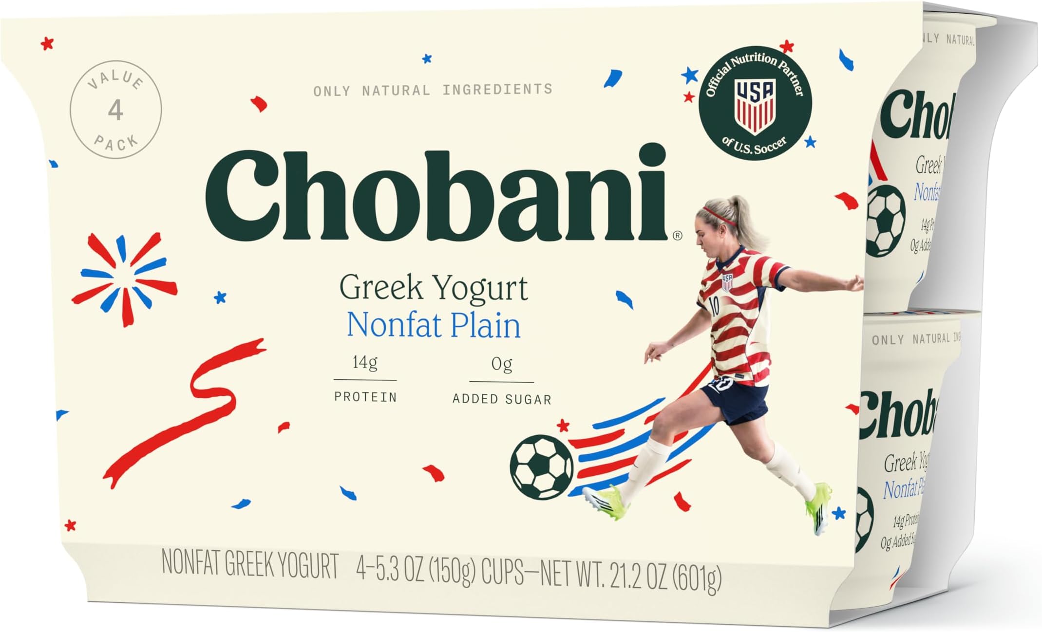 Non-Fat Plain Greek Yogurt 5.3oz 4-pack