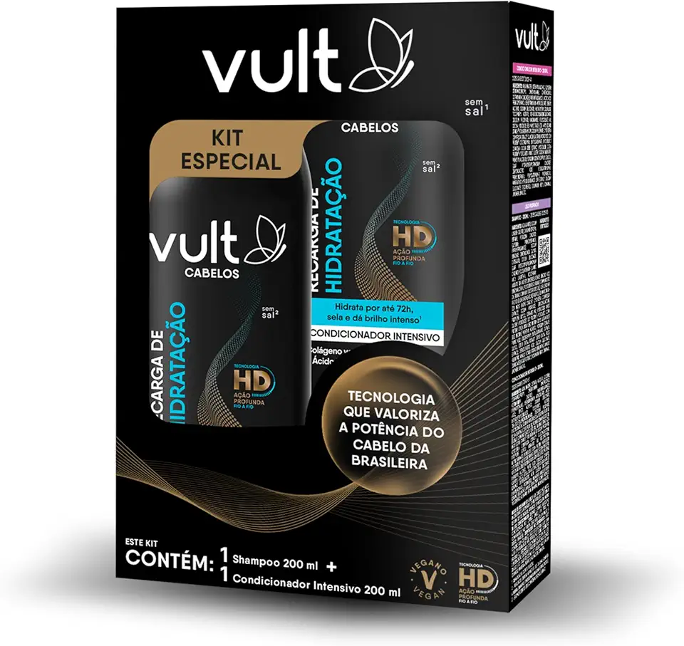 VULT PROMOPACK SHAMPOO E COND RECARGA DE HIDRATAÇÃO 2x200ml