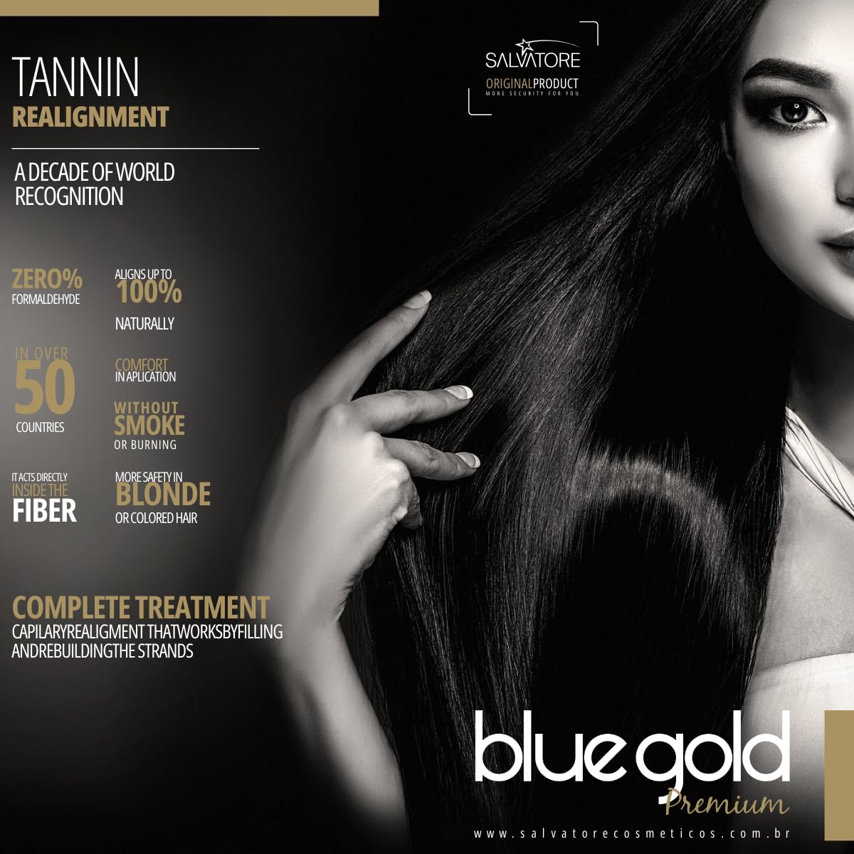 Salvatore 1L Anti-Waste Shampoo, Conditioner Reconstructor - Premium Blue Gold Formulation