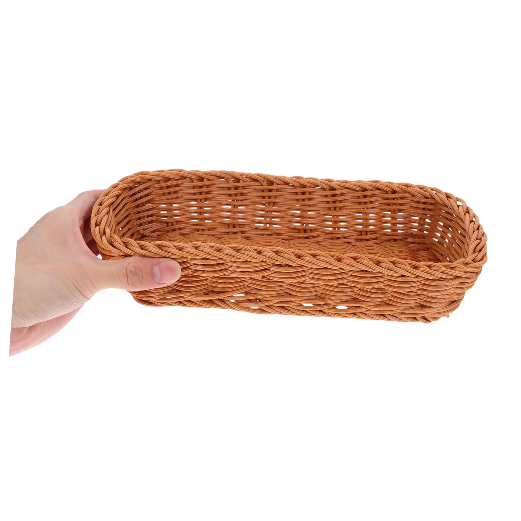 PRETYZOOM Organizador de Cubiertos Cesta de Almacenamiento Tejida de PP Cesta para Utensilios Cocina Práctica para Palillos Cucharas Tenedores