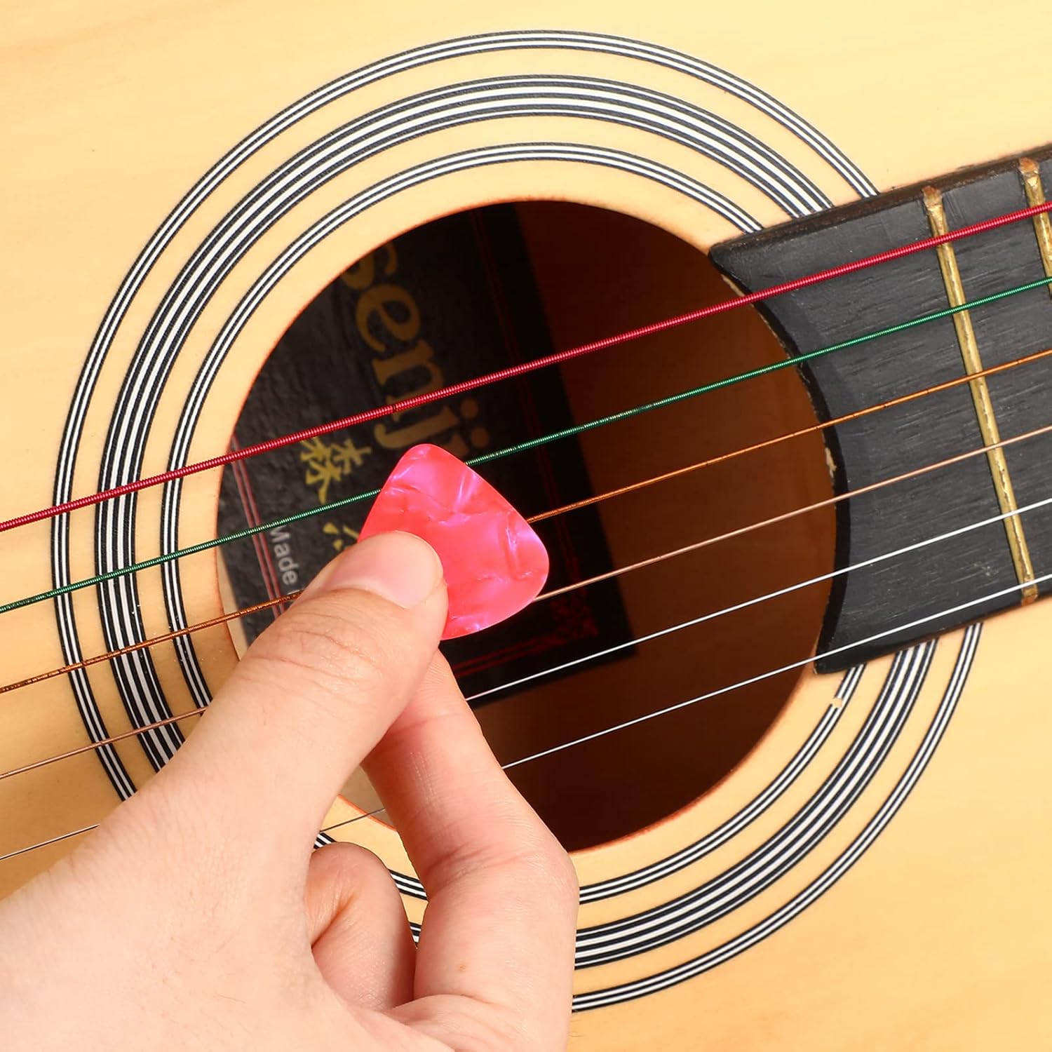 Yeshone 600 Pcs Guitar Picks Bulk Celluloid Picks Plectrums for Electric Acoustic Guitar Thin Medium Heavy Plectrums(10 Colors,0.46, 0.71, 0.96 mm)