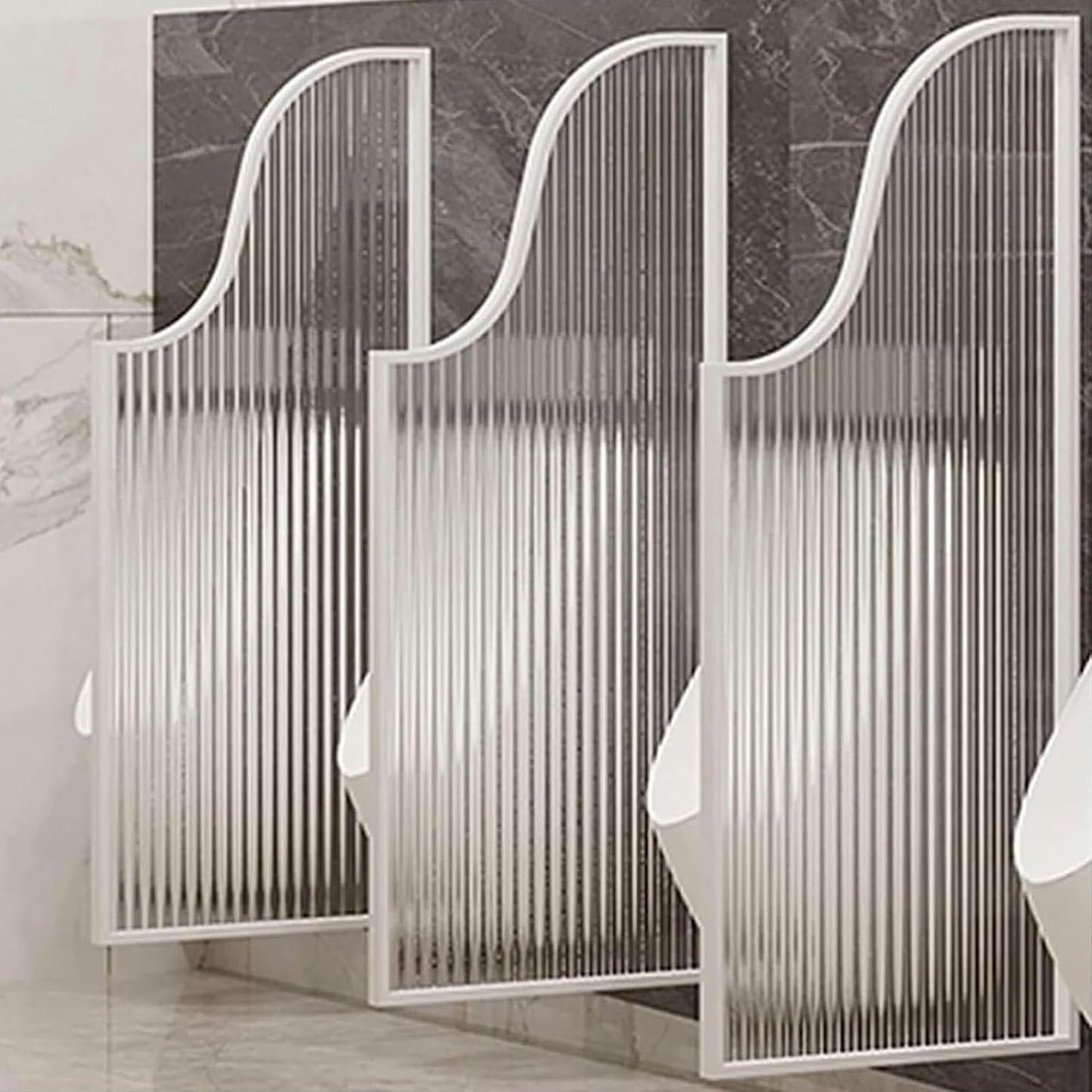 Cloison de séparation pour urinoir Blanc-2 en panneau mural pour toilette