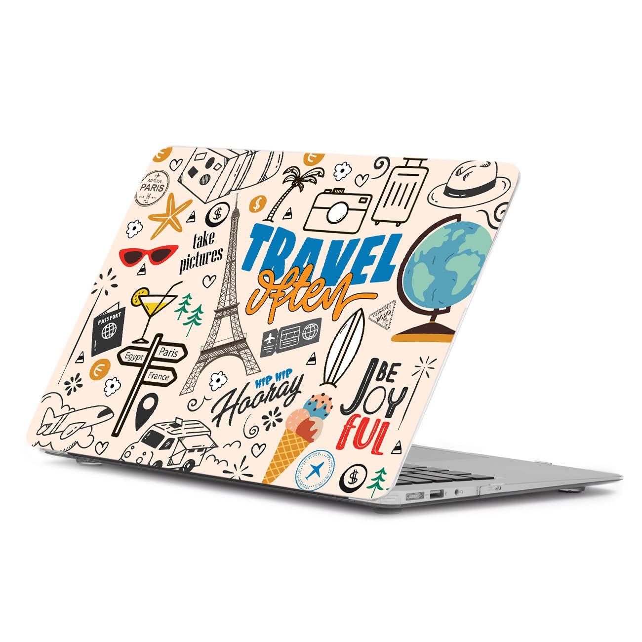 Arakri Travel Theme Doodle Style Laptop Skin for Acer Dell HP LG Apple