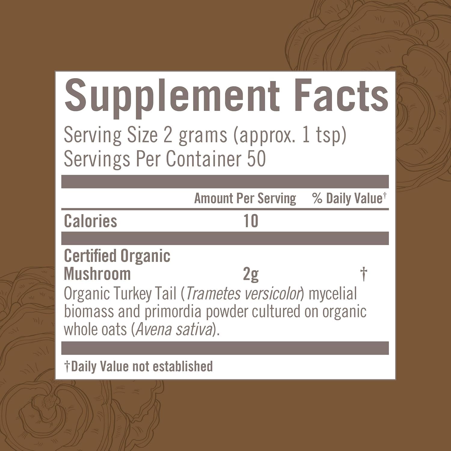Om Mushroom Superfood Turkey Tail Organic Mushroom Powder, 3.5 Ounce, 50 Servings, Immune Support, Polysacchrides, Beta-Glucans, Gut Health & Holistic Defense Mushroom Supplement