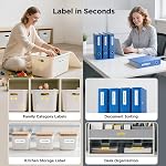 SUPVAN E10 & E11 & E16 Label Maker Tape, Black on Transparent 15mm x 6m Genuine Continuous Laminated Thermal Label Tape Refill, Waterproof Oilproof Child-Safe Durable Auto Detect Labels