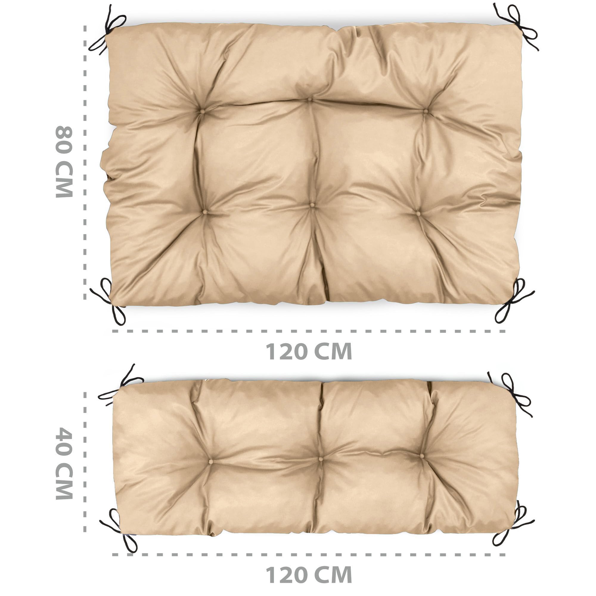 Cuscini Per Pallet Esterno 80x120cm - Imbottiti E Idrorepellenti Per Giardino - Foto 3