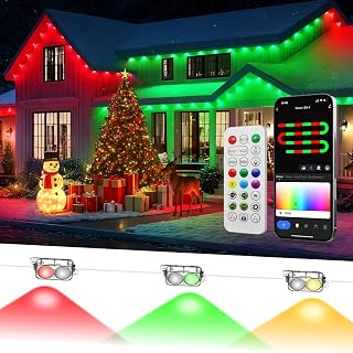 Permanent Outdoor Light Pro, 150FT with 75 IC+RGBCW LED, Dual Lens with Warm/Cool & Nature White for House Eave Lights for Halloween Christmas Daily Decor, Waterproof for All Year Round - Amazon product rated Grade B