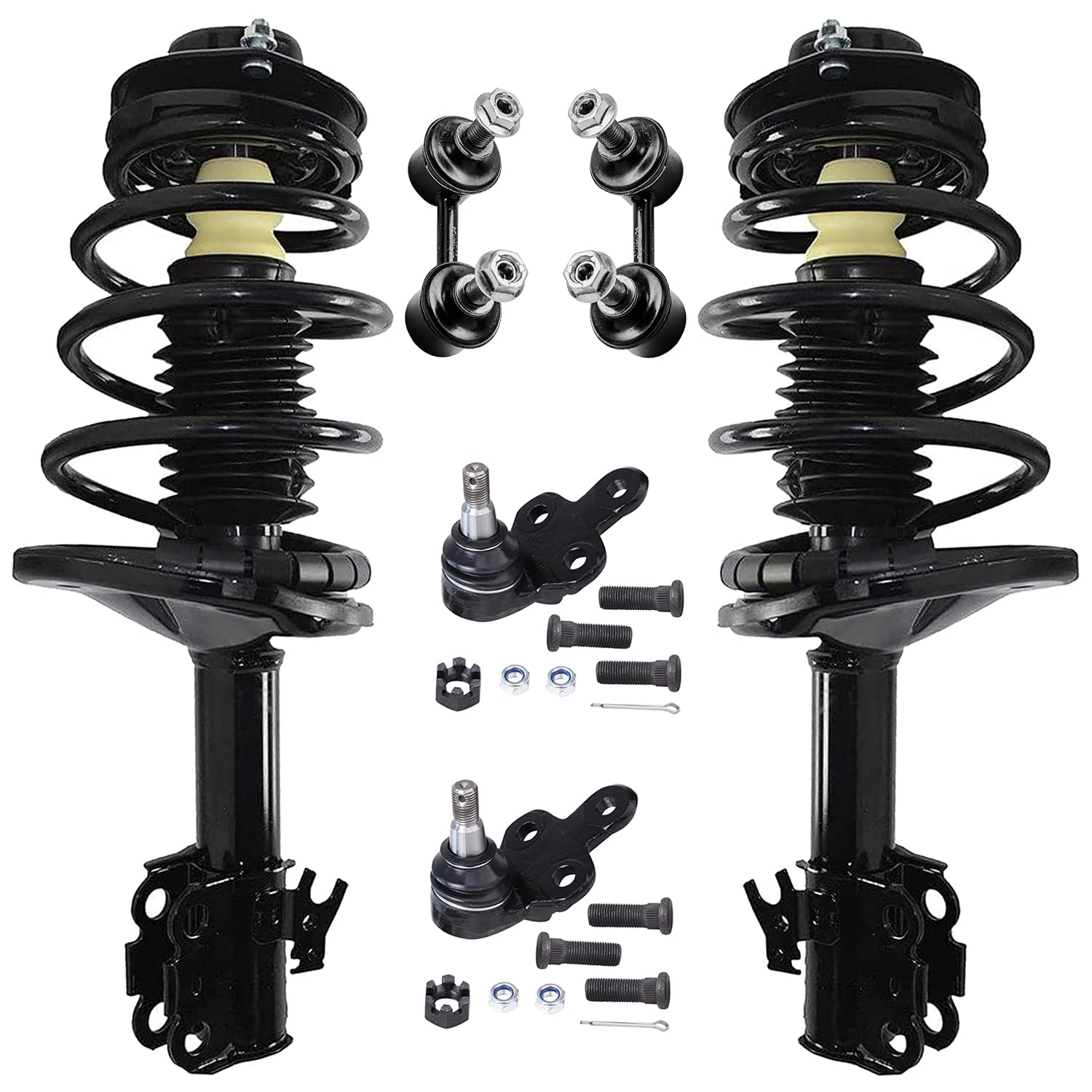 Detroit Axle - Front 6pc Struts Kit for 92-96 Toyota Camry, 95-96 Avalon