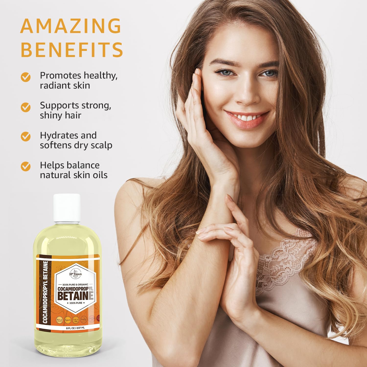 Cocamidopropyl Betaine (128oz / GALLON) Natural Surfactant | Premium Coco Betaine Liquid, Cosmetic Grade, Gentle on Skin | For Facial Cleansers, Shampoos, Body Washes, Bubble Baths, Soap | 1 GALLON