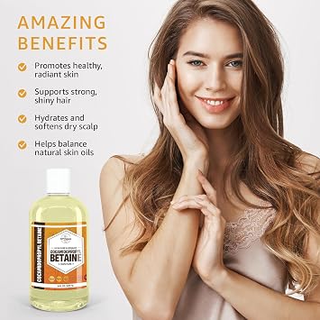 Cocamidopropyl Betaine (32oz) Natural Surfactant | Premium Coco Betaine Liquid, Cosmetic Grade, Gentle on Skin | Suitable for Facial Cleansers, Shampoos, Body Washes, Bubble Baths, Soap | 32 OUNCES