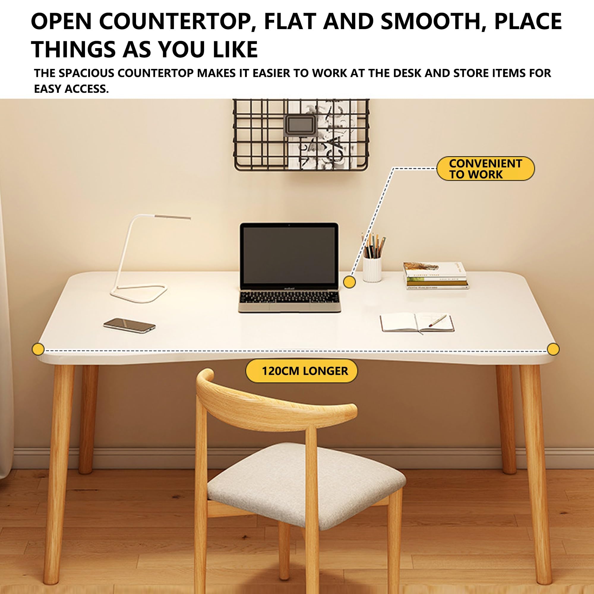 Escritorio Grande para Juegos para el hogar y la Oficina, Juego de Escritorio en Forma de L con Silla y Amplia Superficie de Trabajo | Mesa de computadora de Madera con Almacenamiento - escr