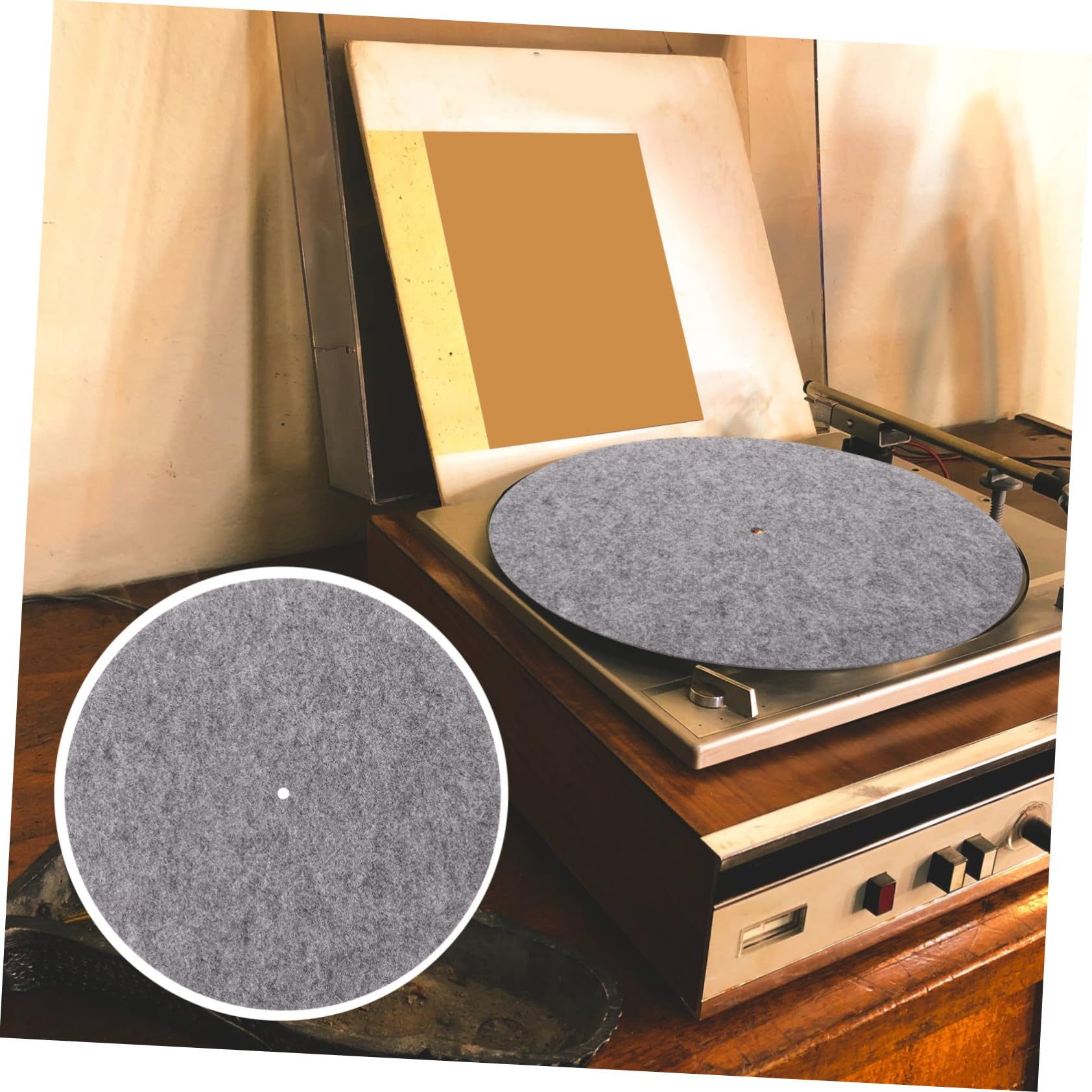Levemolo Vinyl Record Accessories Turntable Felt Mats for Record Player Slipmats