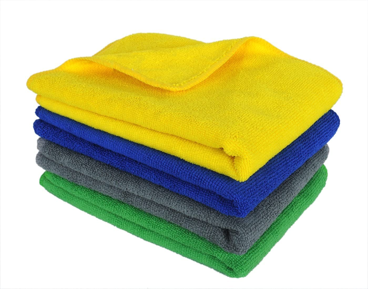Microfiber Cleaning Cloths, 40x40cms 300GSM Multi-Colour! Highly Absorbent, Lint and Streak Free, Multi -Purpose Wash Cloth for Kitchen, Car, Window, Stainless Steel (Pack of 4) (B0B2LKKL4F) Amazon Price History, Amazon Price Tracker