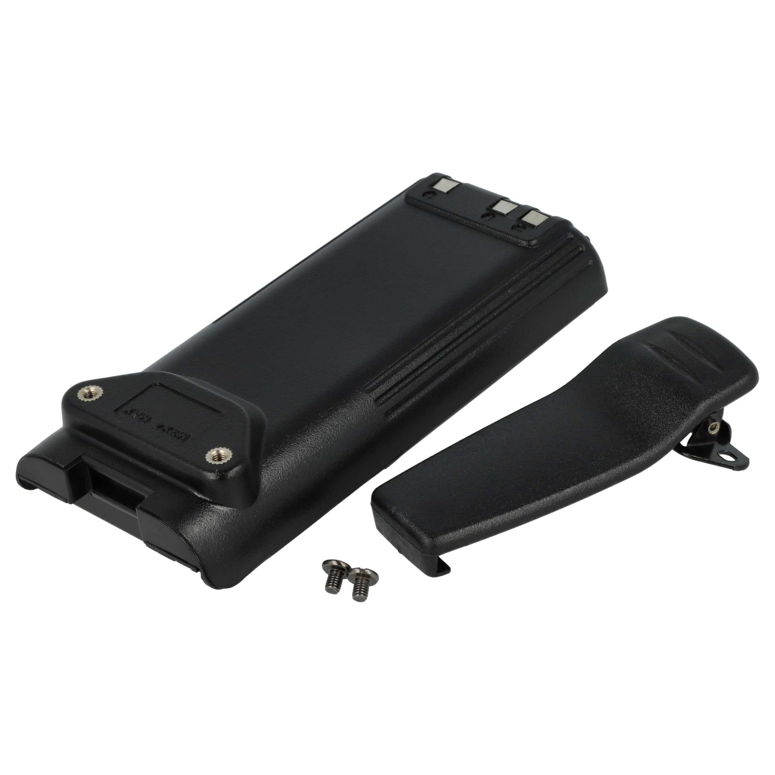 vhbw batteria compatibile con Icom IC-A24, IC-F11, IC-F11BR, IC-A6, IC-A6E, IC-A24E radio (2300mAh, 7,2V, NiMH) + clip