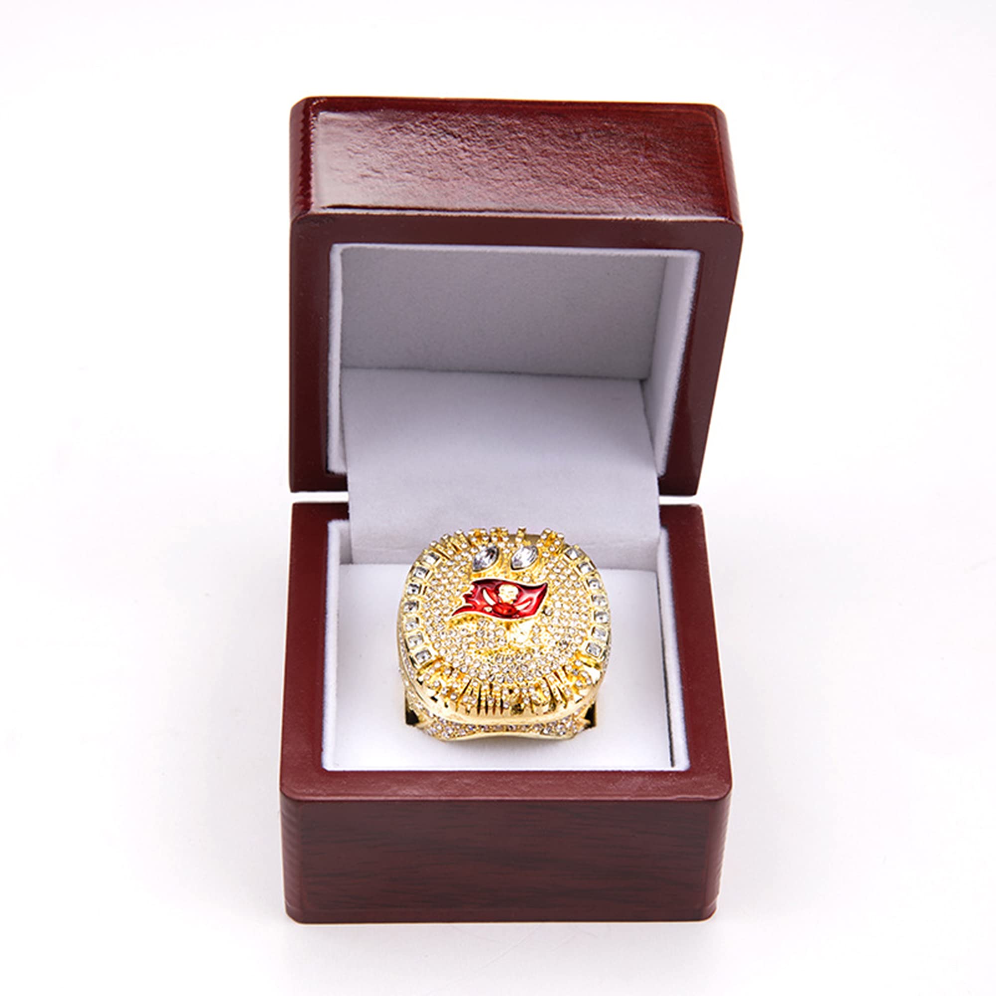 Q&N Tampa Bay Championship Ring 2021 NFL Super Bowl Ring Dr. Brady Replica Anillo con Caja de Exhibición