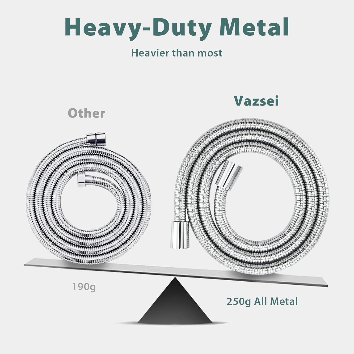 Chrome Shower Hose Replacement For Cleaning 59 Inches 304 Stainless Steel Shower Head Hoses High Pressure Bidet Hose Extension Flexible Showerhead Hoses Extra Long