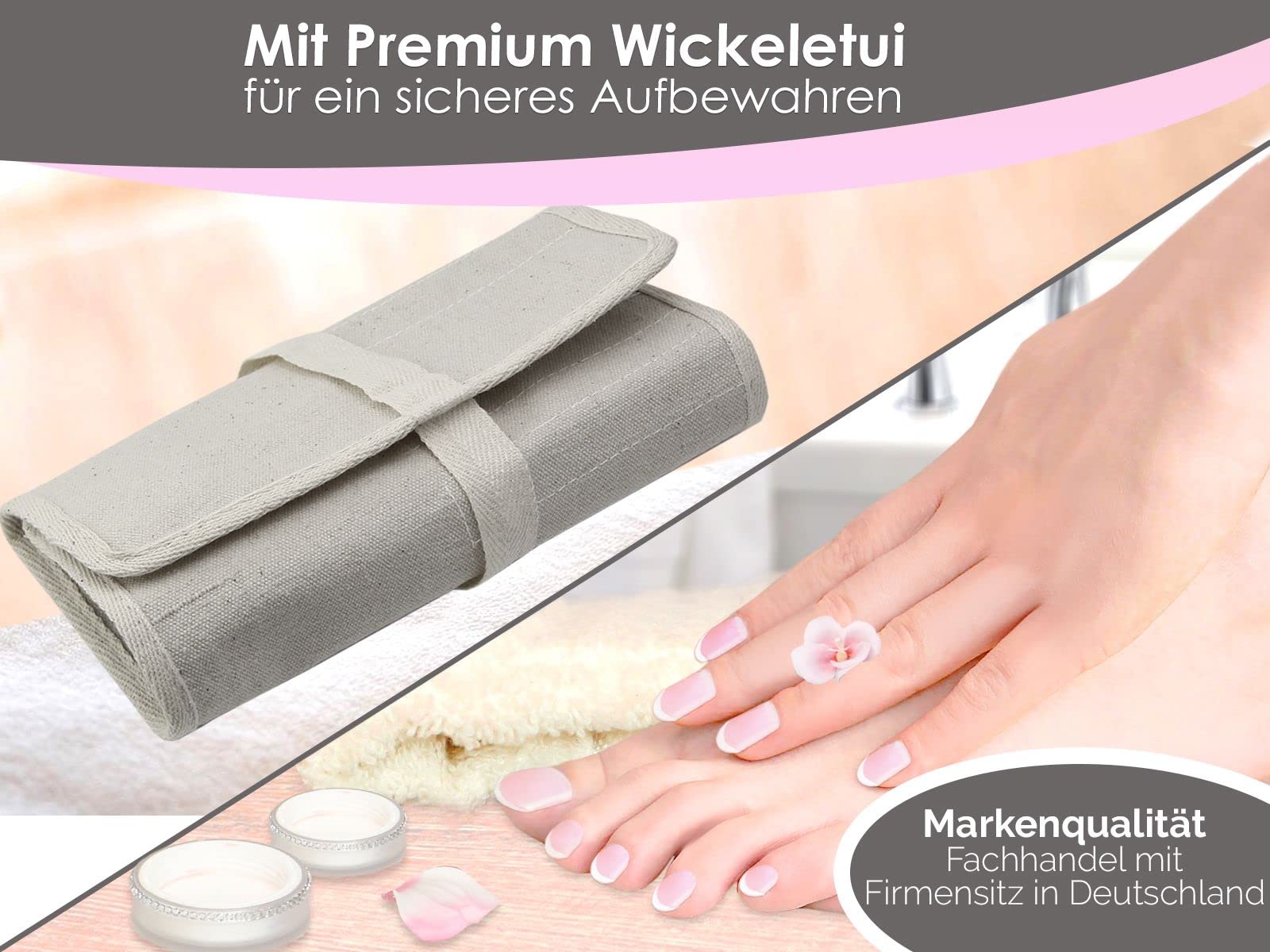 Fußpflege Instrumente Set 21-teilig mit Nagelzangen Nagelscheren Pinzetten | Pediküre Nagelpflege Instrumente für Arbeiten Rund um den Nagel