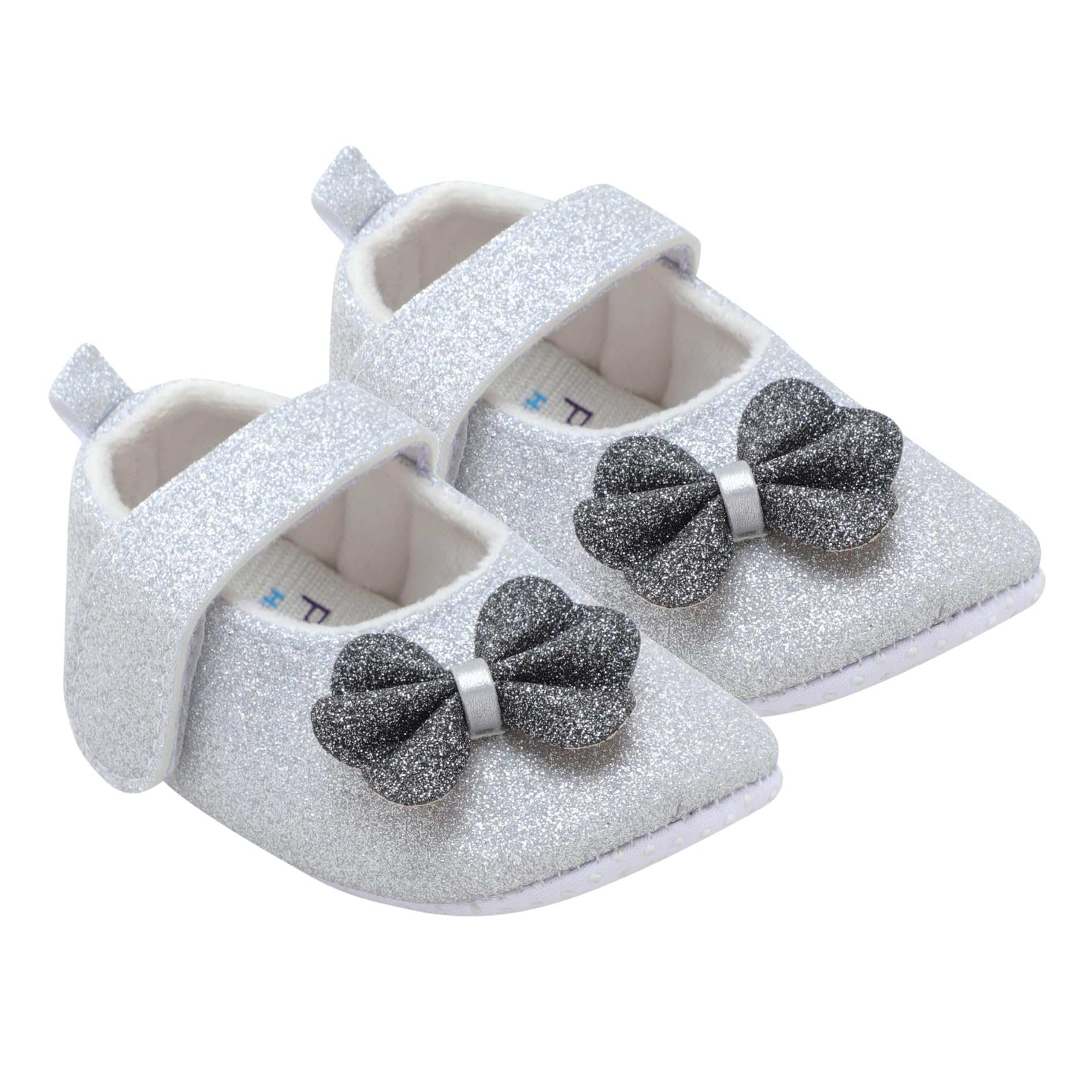 Party Booties for Baby Girls 9-12 Months | Sparkling Glitter Finish Baby Shoes with Memory Foam Insole | 100% Cotton Lining, Velcro Closure & Anti-Skid Sole | Perfect for Birthdays, Celebrations, Photoshoots, Parties & More-image-38