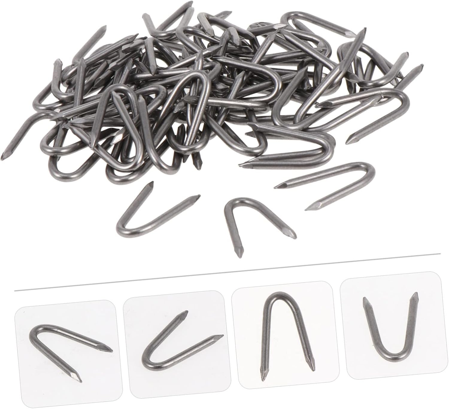 Nails for Wood,U-Shaped Fixing Nails 70pcs Iron Material Rust-Resistant Turf Tool Fencing Pin for Artificial Grass Wire Mesh Garden