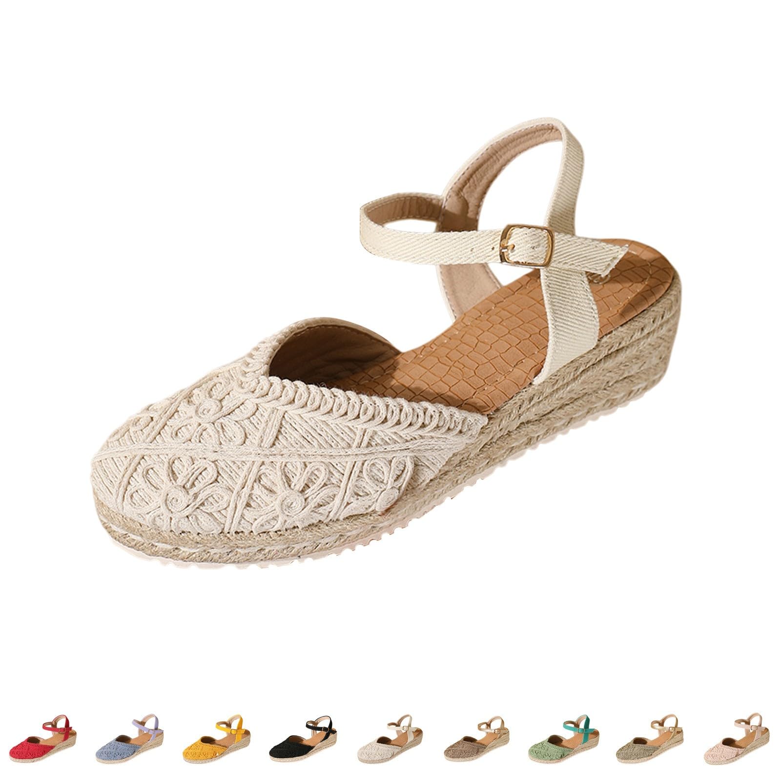 Generico Sandales OrthopéDiques Femme Confortables LéGèRes AntidéRapantes Semelle Souple Respirantes Chaussures Femme éTé Mode Mules Support Pieds Larges Ville Vacances