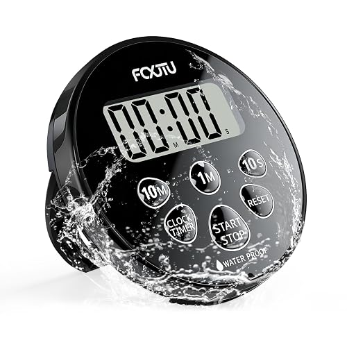 Digital Waterproof Shower Clock Timer, Bathroom Shower Countdown Timer with