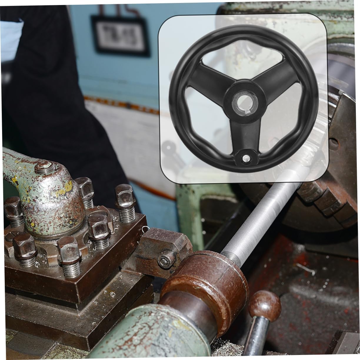 ULTECHNOVO 2pcs Machine Hand Wheel Crank Hand Wheel for Table Comfortable Grip for Accurate Adjustments Versatile Use Industrial Applications