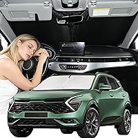 Vista 227 de Parasol de 4 capas para parabrisas, ajuste personalizado, tela 240T, parasol retráctil que bloquea los rayos ultravioletas, accesorios para automóvil