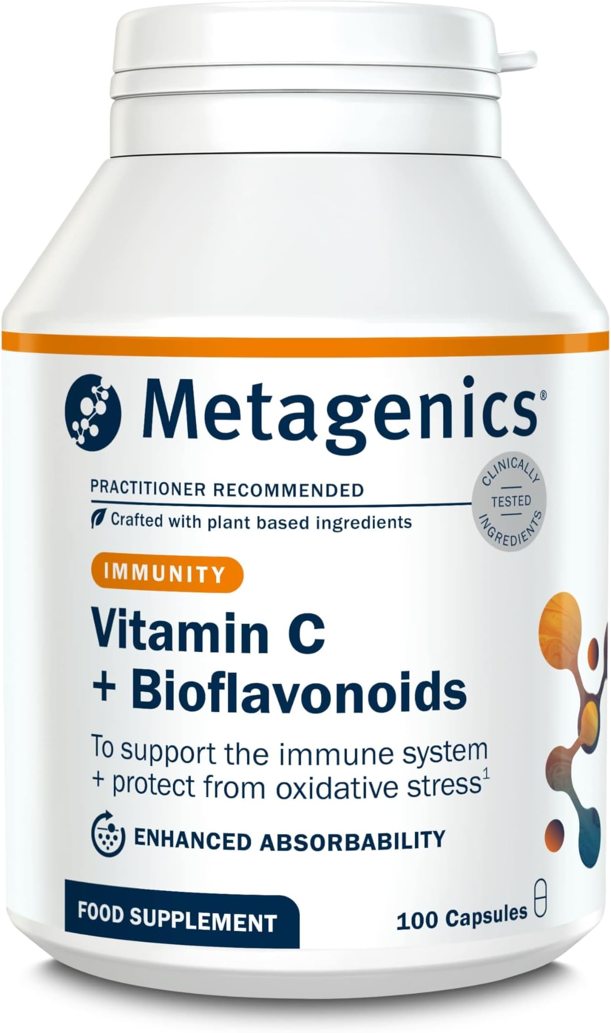 – Vitamin-C + Bioflavonoids - Support Immune Function - with Rutin, Quercetin and Grape Seed Extract - 100 Capsules