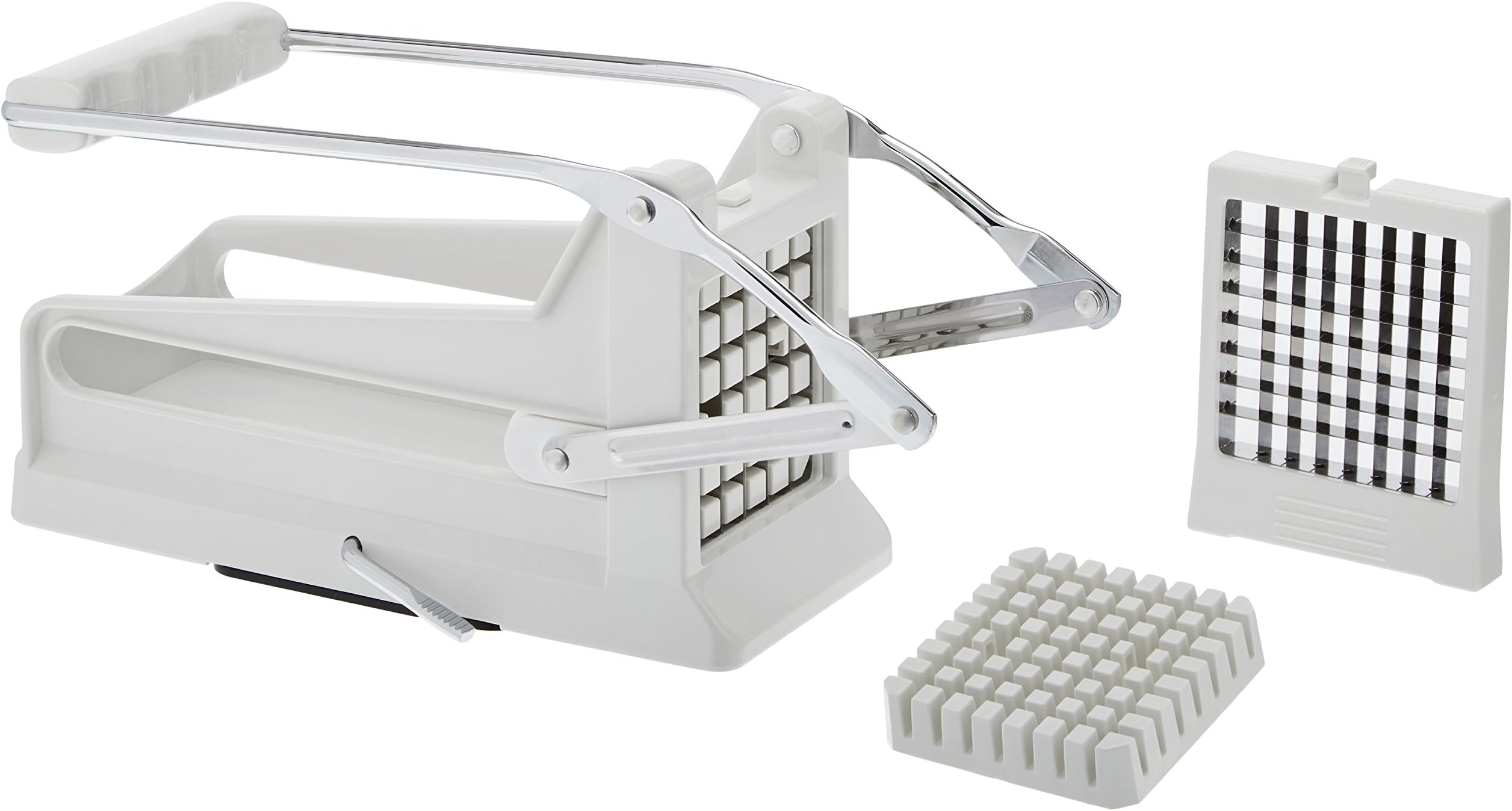 Prepworks by Progressive Jumbo Potato Cutter Features Interchangeable โ
โ and ยฝโ cutting blades for French Fry Cutter, Veggie Slicer