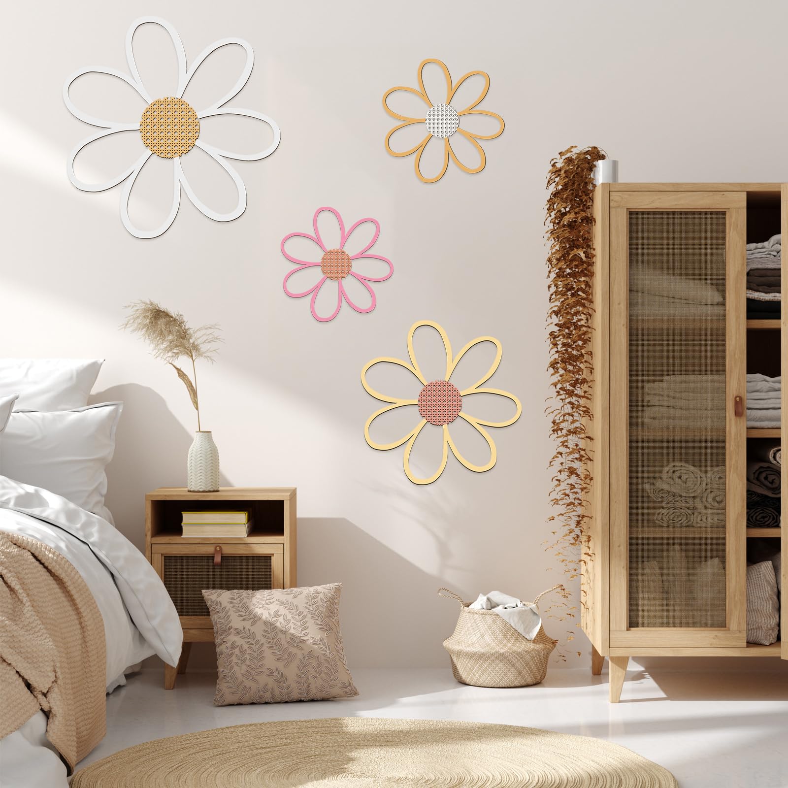 Kids Hangers Thyle Pcs Daisy Wall Hooks Kids Wooden Wall
