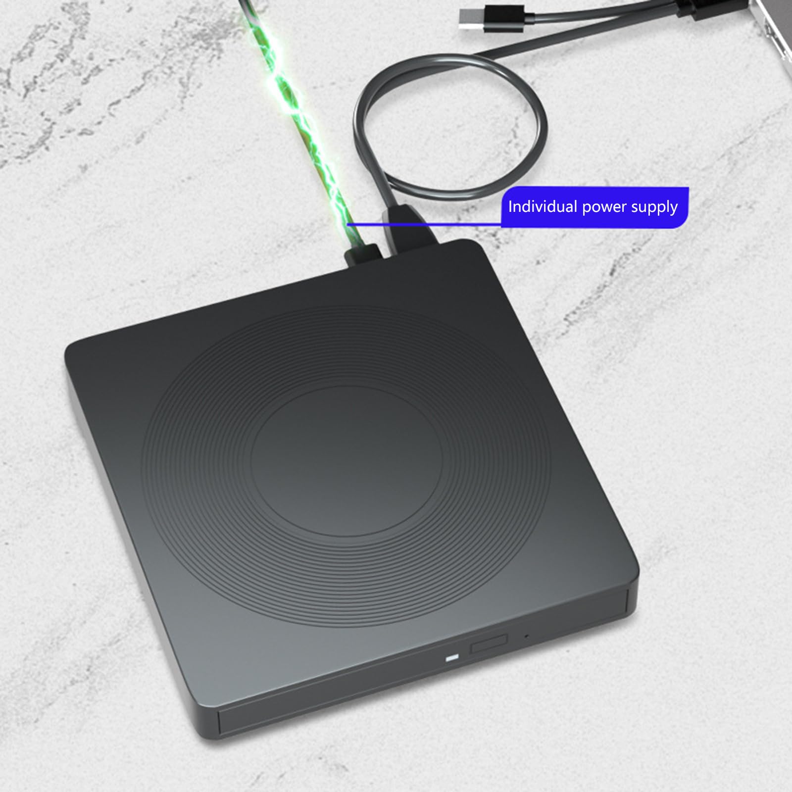 Lecteur de Disque Externe USB 6 en 1 Pratique, graveur de Disque, Lecteur pour Ordinateurs Portables sans capacités intégrées, graveurs Portables