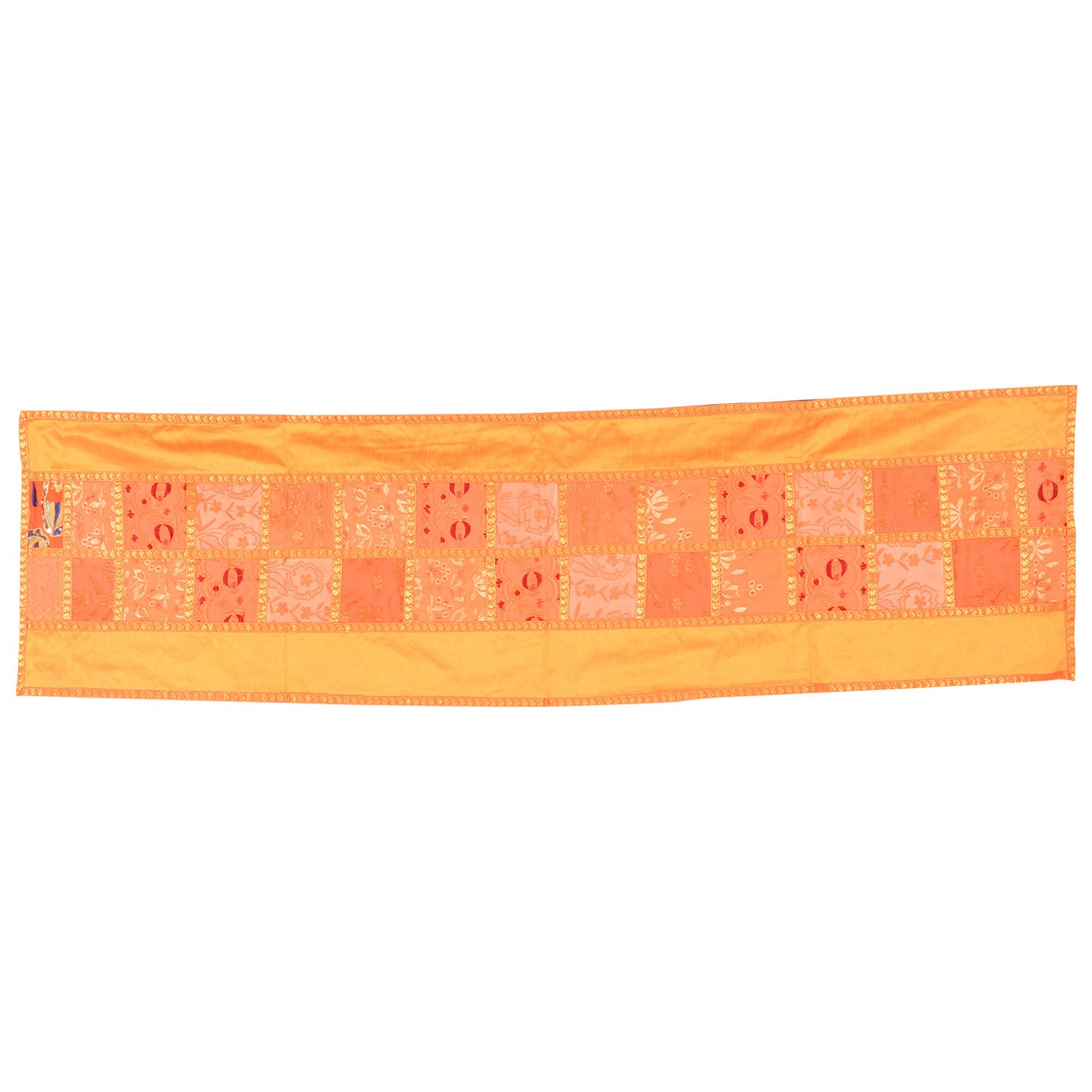 Chic & Comfort My Home MY Life…. Aditi Impex handicrafts Asorted Embroiadery Petch Table Runner (40 cm x 150 cm) Orange