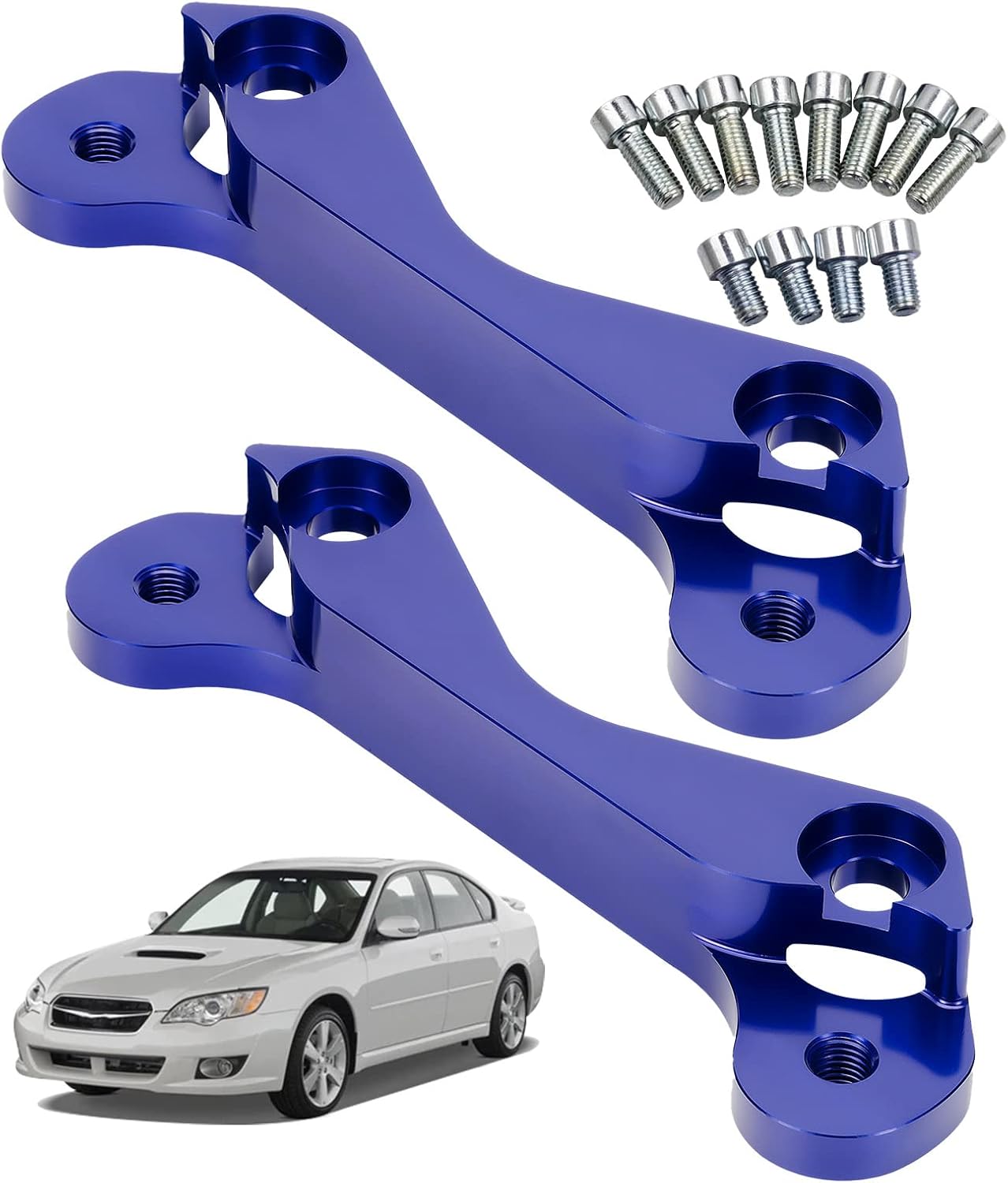 maXpeedingrods Rear Brake Caliper Adapters for Subaru WRX 2002-2005, Forester Legacy 2000-2008, Impreza RS 1998-2005, Impreza 2.5i 2006-2007 Blue