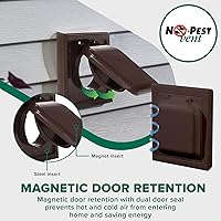 Vista 7 de NO-PEST VENT MetalGuard – Cubierta de ventilación exterior para secadora de doble puerta, 4 pulgadas, acero resistente con recubrimiento en polvo