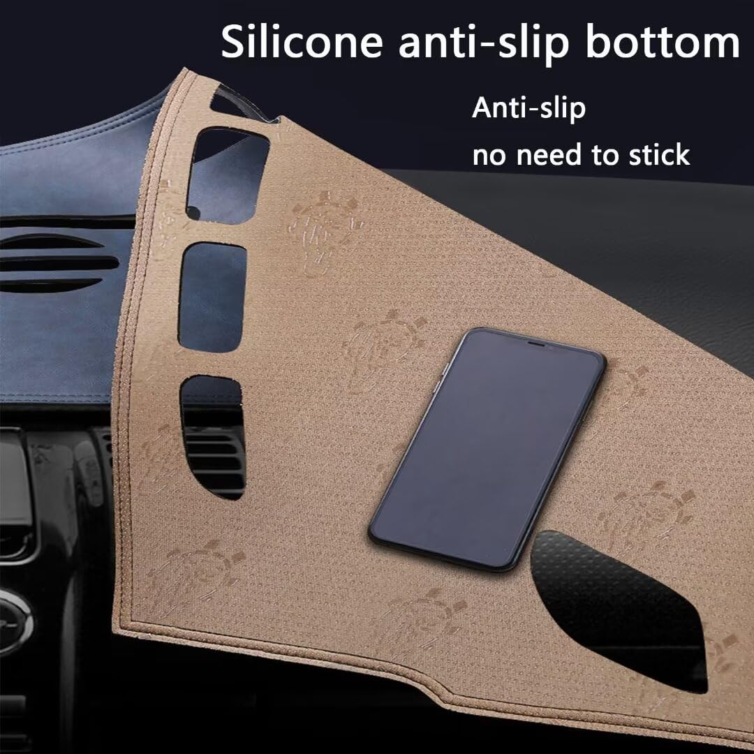 Pelle di alta qualità copri cruscotto Compatibile con BMW NEW 5 series （NO HUD） 2018-2023,antiriflesso tappetino cruscotto(blue)