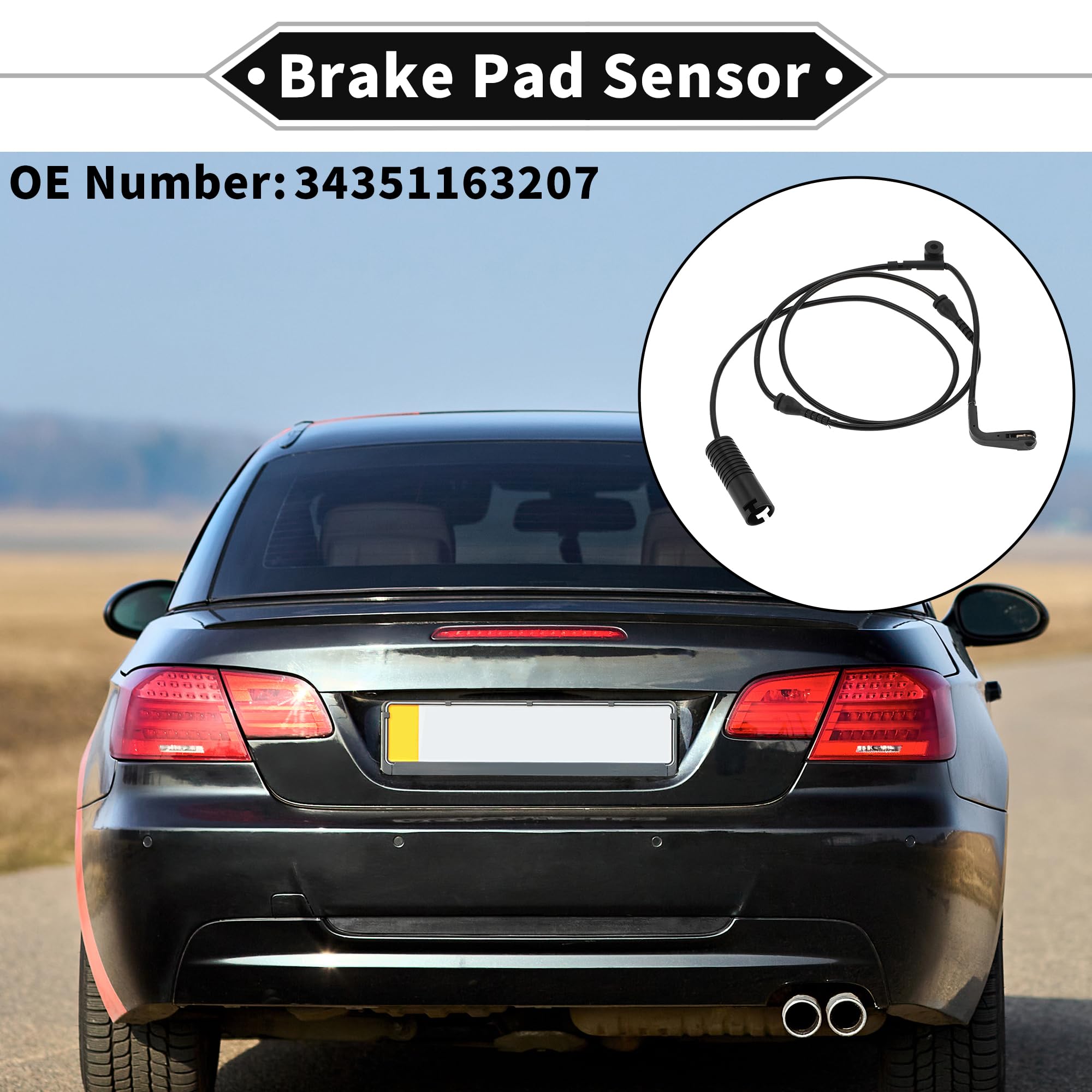 Sensor De Desgaste De Pastillas De Freno Para Bmw 5E39 95-04 1Pc | Color: Negro, Material: Tpu Caucho, Posición: Delantero, Número Oe: 34351163207