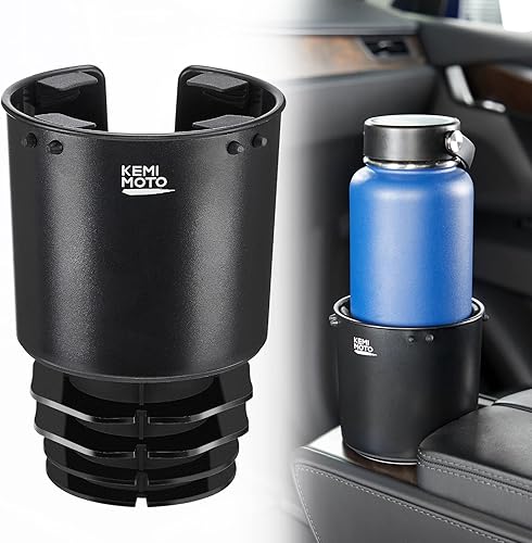 KEMIMOTO Expansor universal de portavasos – Se adapta a botellas Hydro Flask, Yeti, de 18-40 onzas, 3.0 a 3.8 pulgadas de diámetro, apto para
