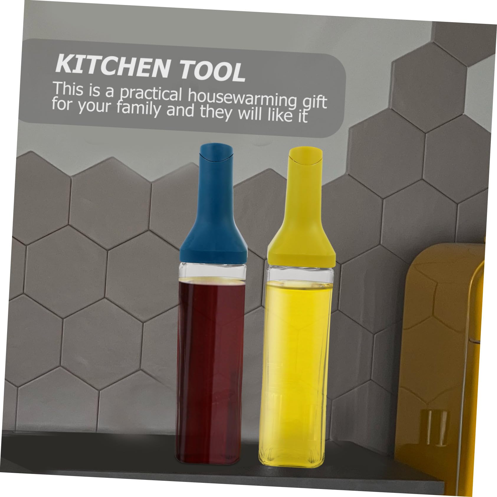 MAGICLULU Set 2 Bottiglie per Olio da Cucina in Vetro Dispenser Antigoccia, Pratiche e Facili da Usare una Mano, Oliera in Acciaio Inossidabile e Silicone per Uso Domestico