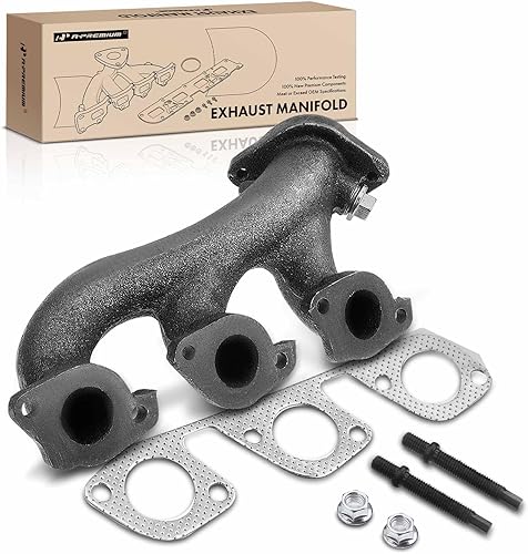 A-Premium Kit de colector de escape izquierdo con junta y pernos y tuercas [OHV 6Cyl 4.2L] Compatible con Ford F-150 1999-2008, F-150 Heritage 2004,