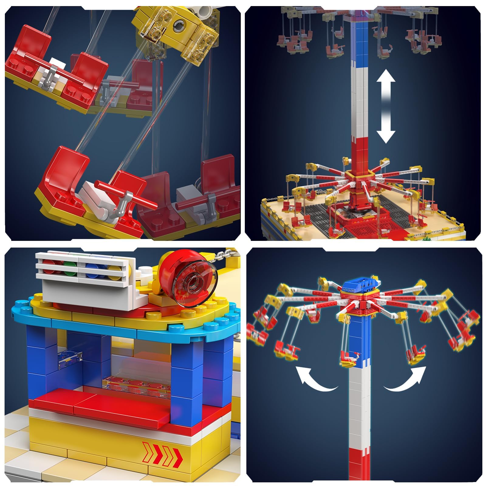 man POPUP バンコク　コンプリートセット　 1セット Amazon.com: Mould King 11016 Fantasy Amusement Park Series ?Swing