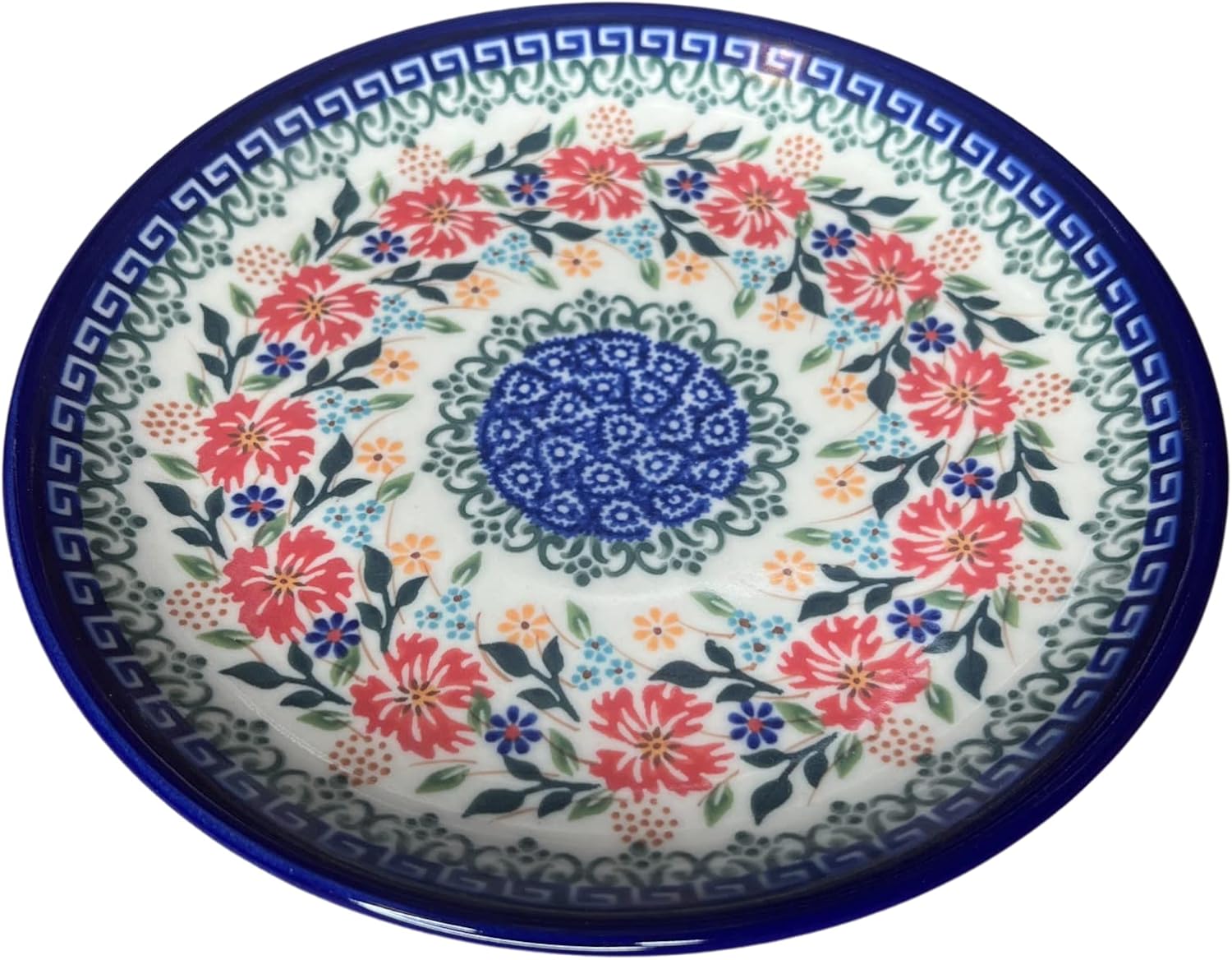 Lidia's Polish Pottery 7.5 inch Dessert Plate- Ceramika Kalich Cornflower