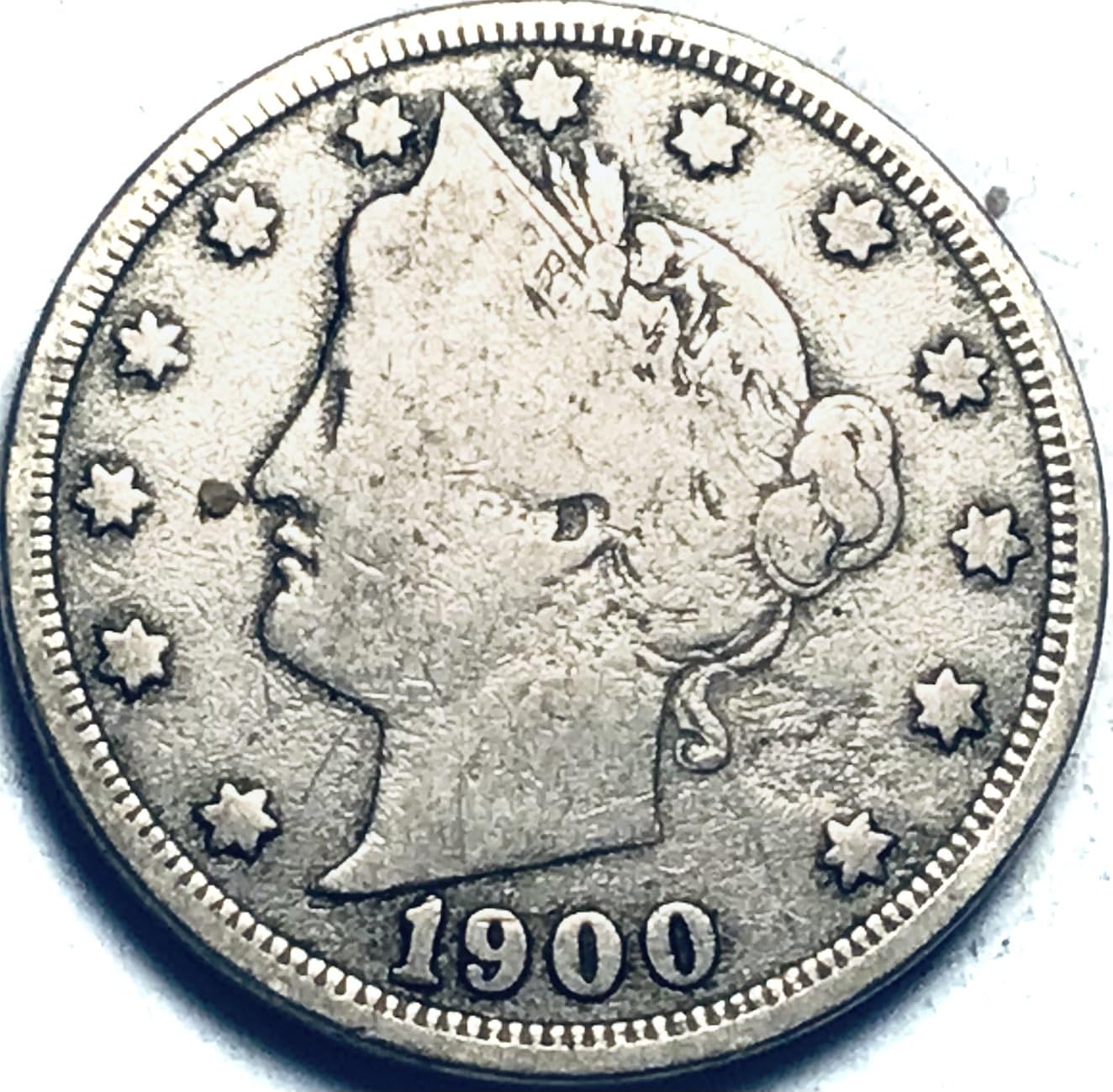 1900 P Liberty Head V Nickel Seller Very Good Thumbnail
