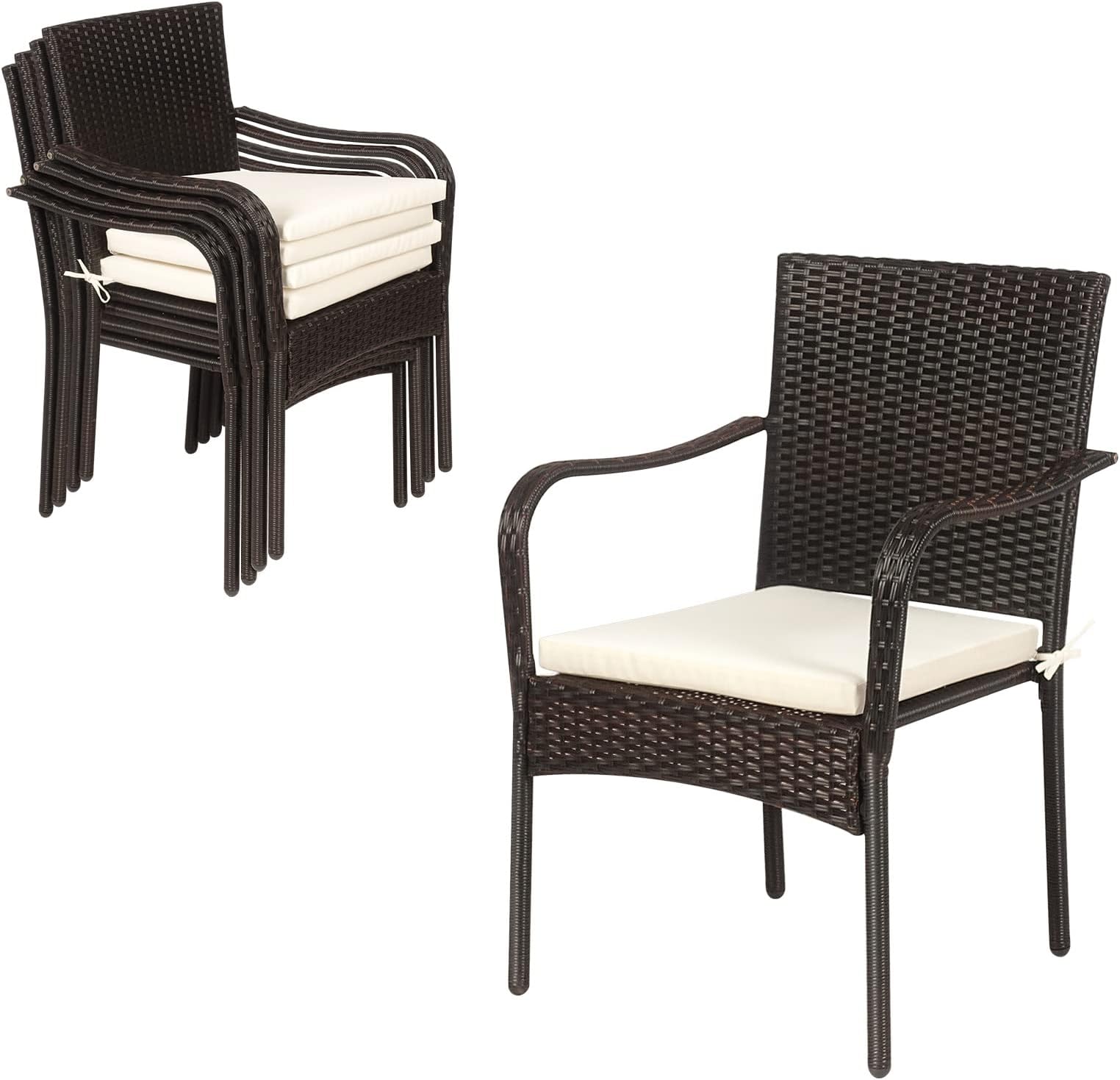 Christopher Knight Home CKH Outdoor PE Wicker Stackable