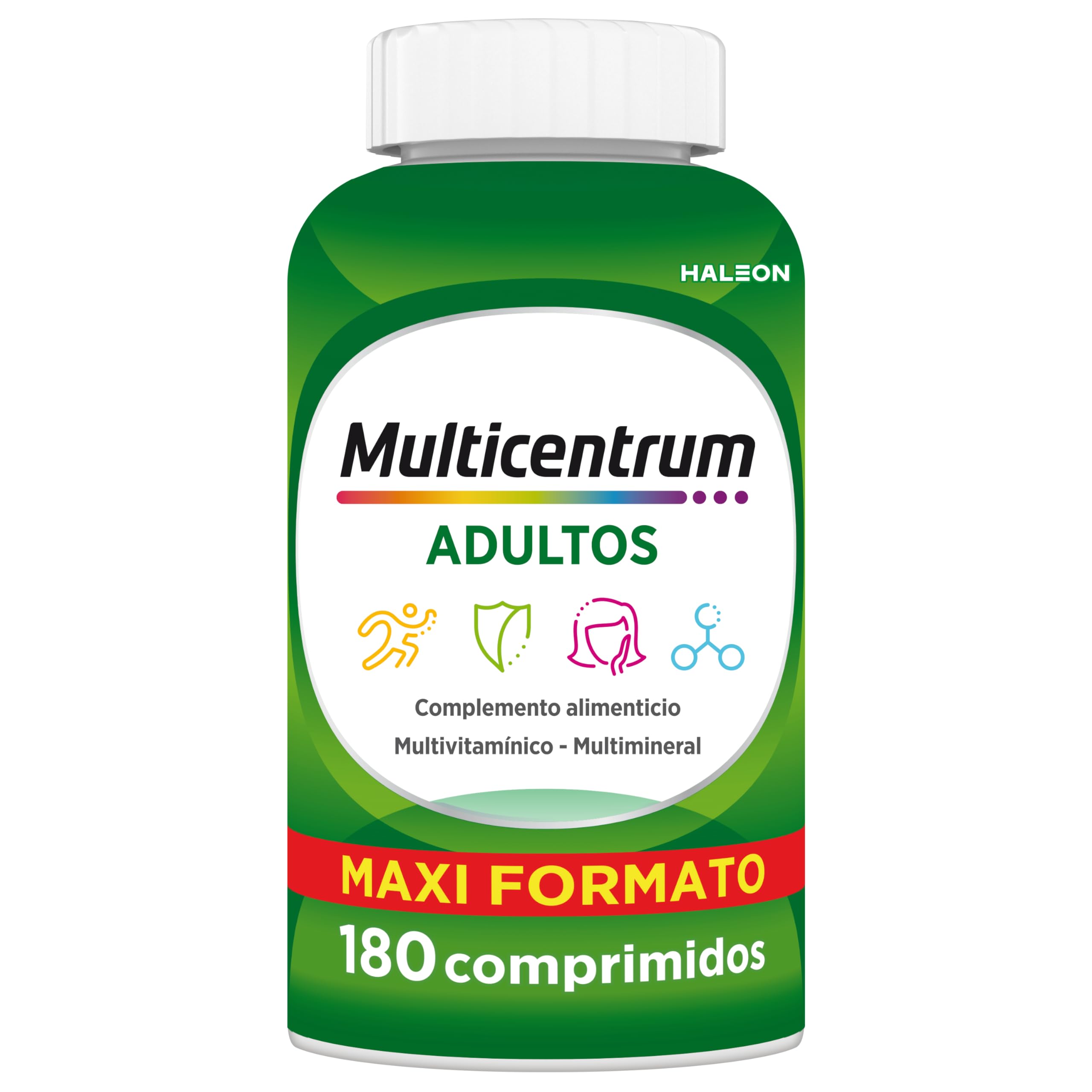 Multicentrum Adulti Integratore Alimentare Multivitaminico Completo Vitamine e Minerali per Adulti, con Vitamina B, D e C, Combatte Stanchezza e Affaticamento, maxi formato 180 Compresse