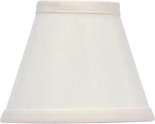 Upgradelights White Silk 5 Inch Clip On Chandelier Lamp Shade 2.5x5x4