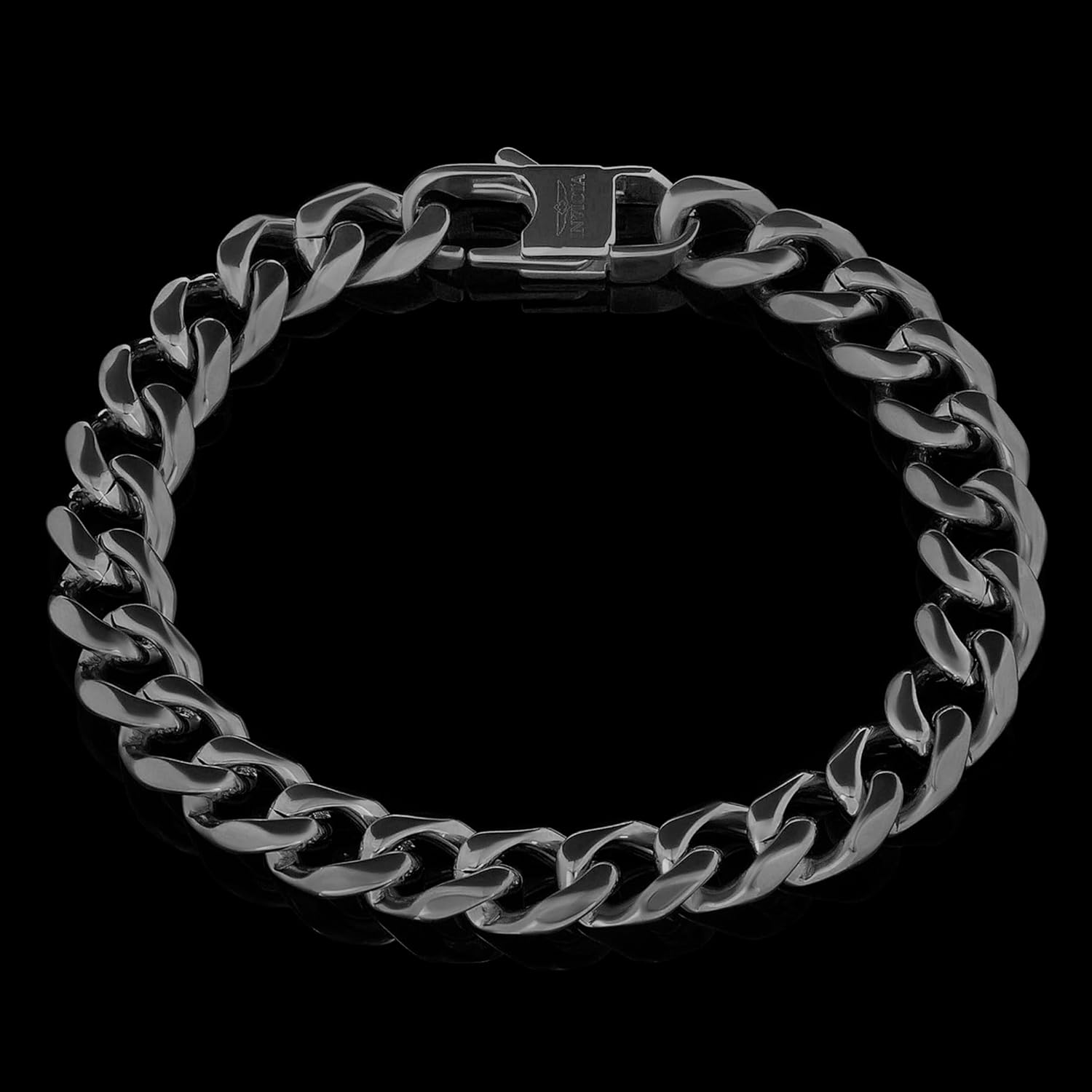 Invicta Bracelet for Men, Stainless Steel Curb Link Chain Jewelry, 8.5mm-11.5mm, 8.5"-9" - Image 3