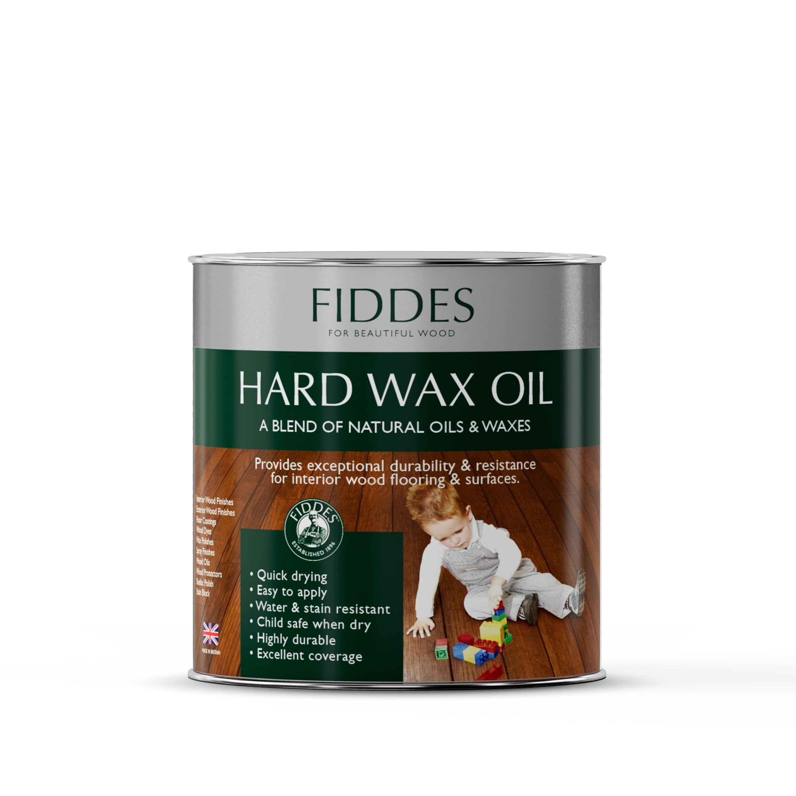 Fiddes Clear Matt Matt Finish Hard Wax Oil 250 Ml, Clear